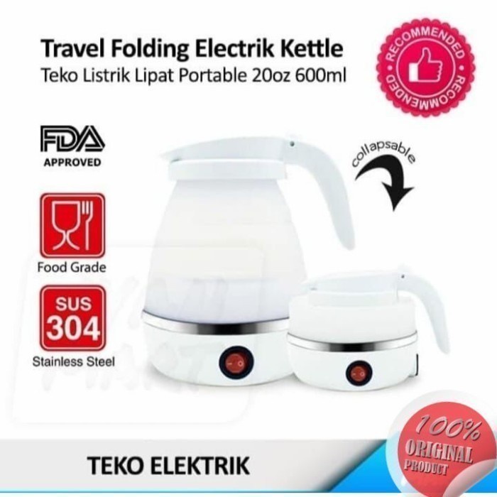 FMFIT COMPACT ELEKTRIC KETTLE / TEKO LIPAT ELEKTRIK