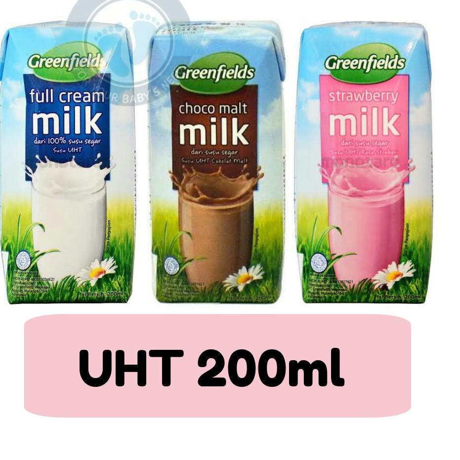 

℮ UHT Greenfields 200ml Perkarton isi 24 Greenfield ➦