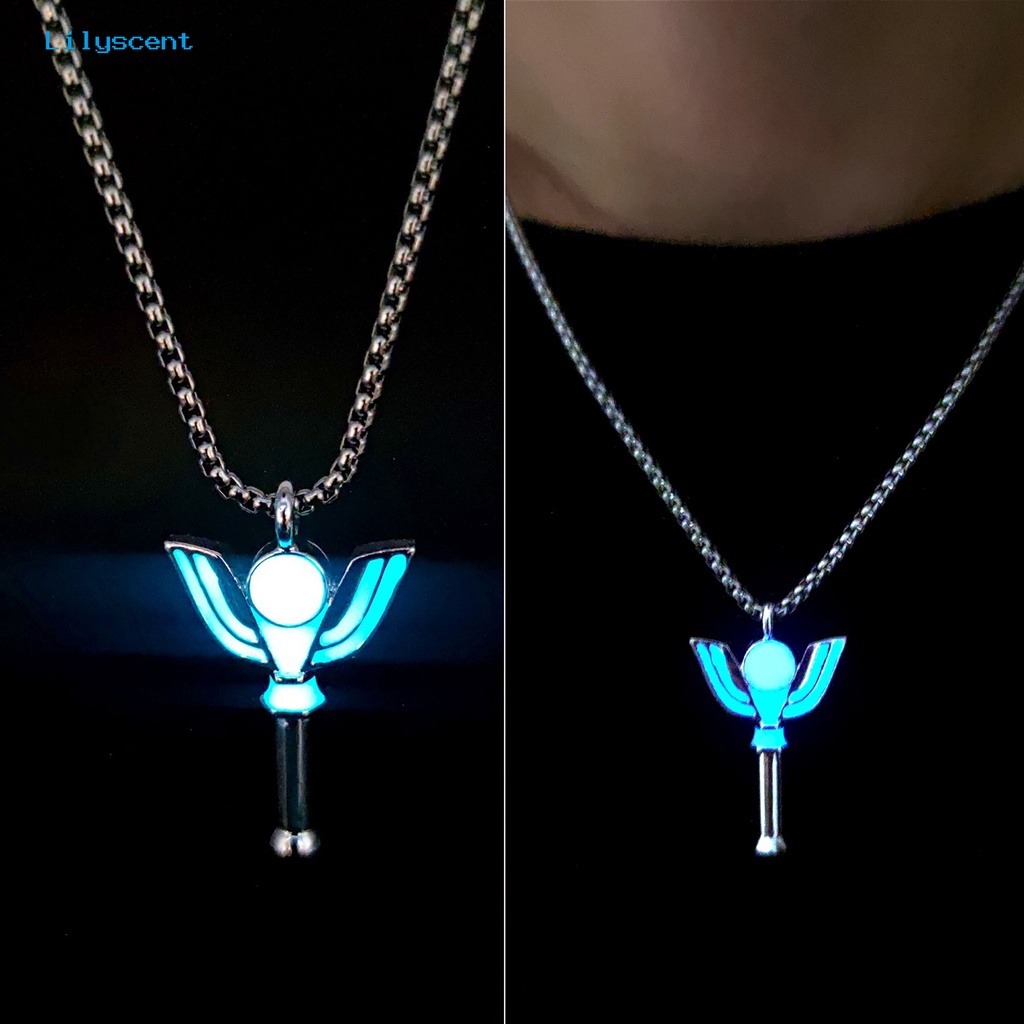 [LS] Unisex Kalung Lucu Kartun Electroplating Geometris Anti Luntur Dekorasi Hadiah Ulang Tahun Luminous Transformer Pendant Necklace Perhiasan Pesta Untuk Pelajar