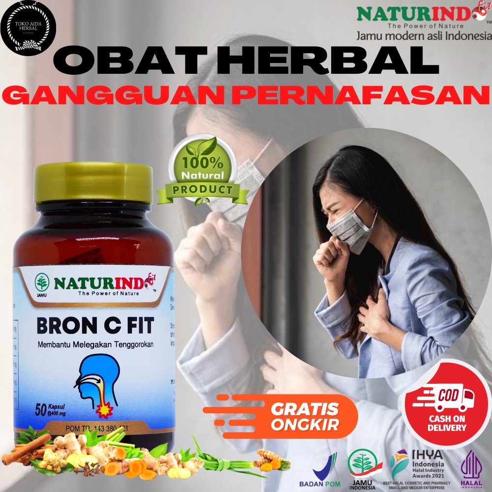 Obat Berhenti Merokok Sesak Nafas Asma Mendengkur Batuk Kering Berdahak BRON C FIT NATURINDO