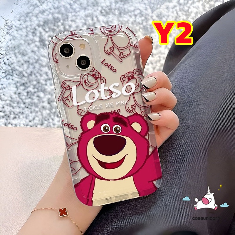 Lovely Cover Untuk Xiaomi Redmi A1 12C 9 10C 9T 10A 10 9A 9C NFC Redmi Note10 8 10s 9 11 11s POCO F4 Kartun Manyo Beruang Strawberry Lucu Shockproof Airbag Bening Lembut TPU Case