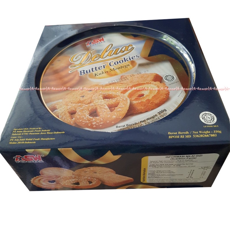 Asw Foods 350gr Deluxe Butter Cookies Kukis Mentega Kemasan Kaleng Biskuit Mentega Holland Biscuit Rasa Butter Yang Sangat Enak Renyah Asw Food