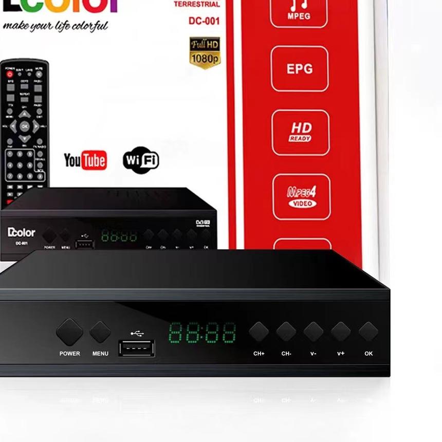 ✼ Set Top Box Tv Digital D-COLOR DVB T2 HD EWS set Top box tv digital - DREAMHOME ✸