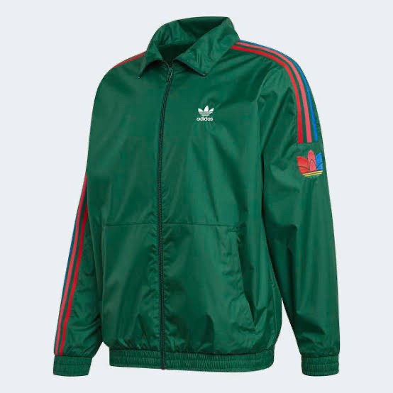 Jata Adidas Men 3D Trefoil 3-Stripes Track Jacket Dark Green Original