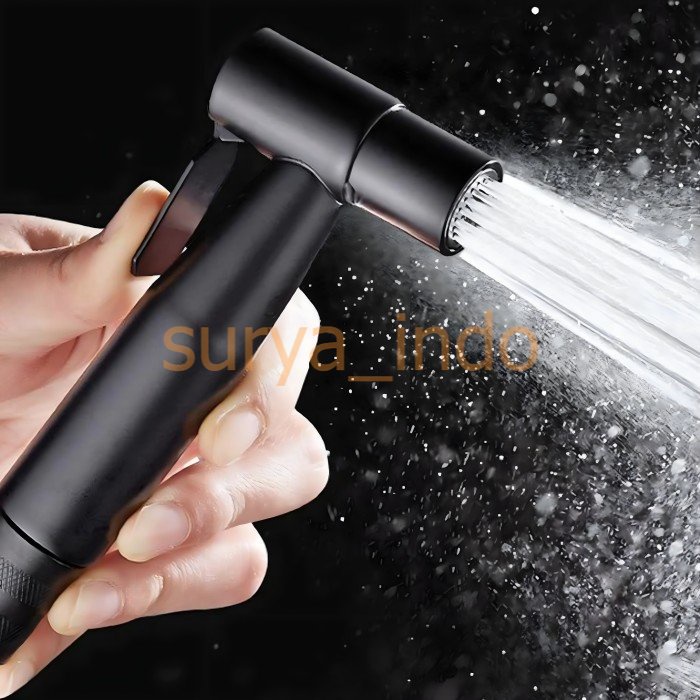 KEPALA BIDET STAINLESS DUDUKAN SHOWER CEBOK JETSPRAY JETSHOWER HITAM