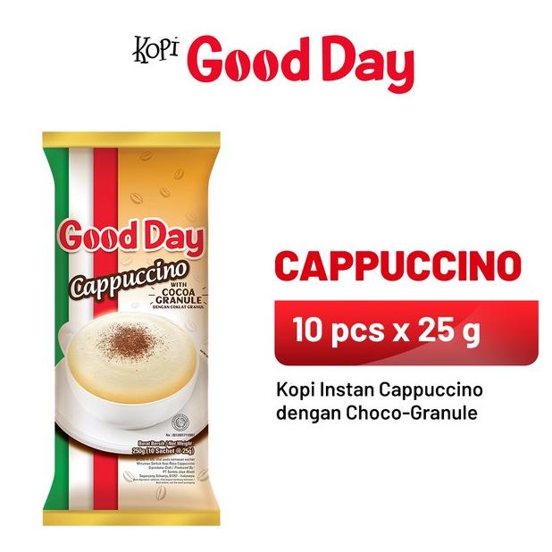 

[Terkece Se-RI] GOOD DAY Cappuccino 1 Renteng (10 x 25 gr)