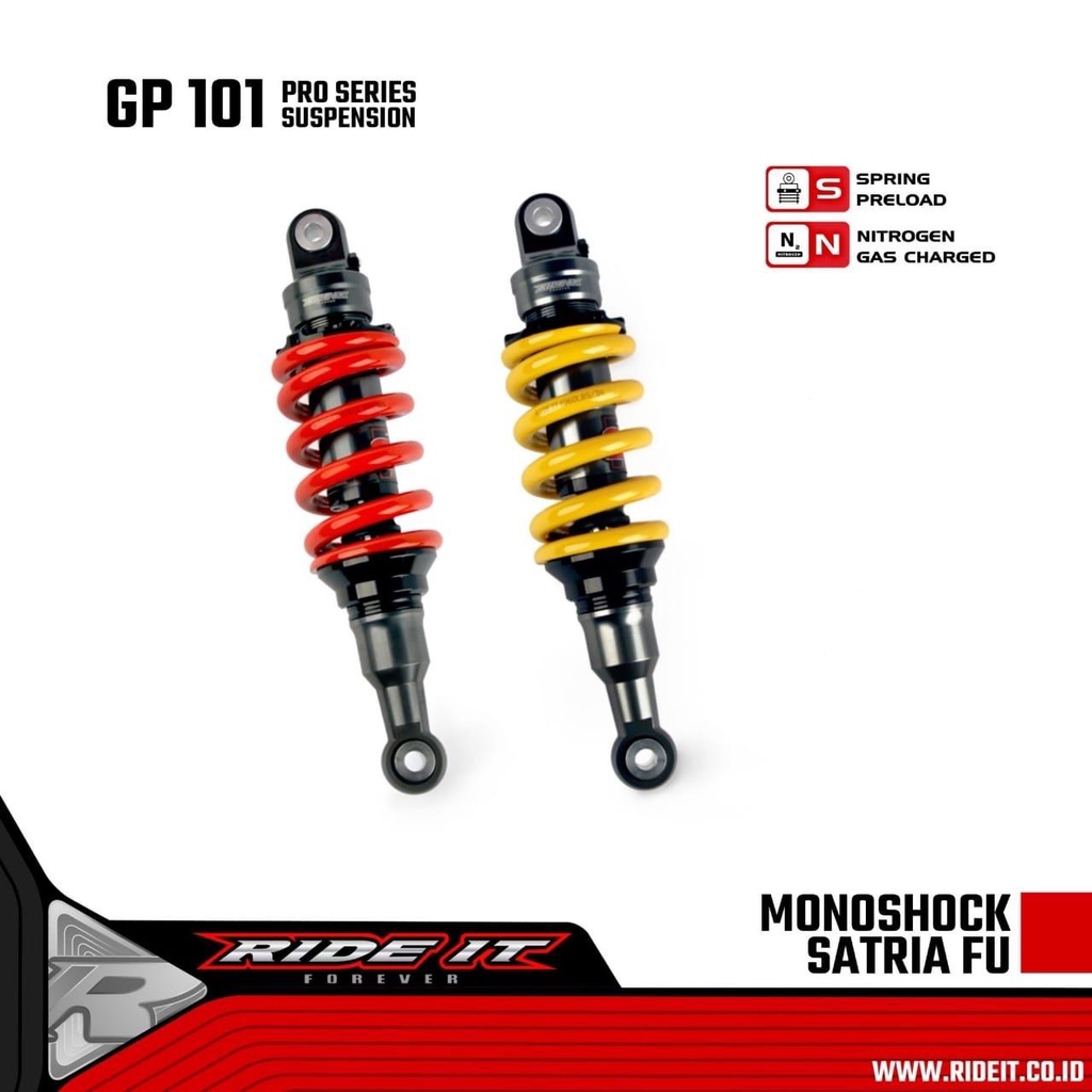 MonoShock Ride It GP 101 Premium Mono Shock Original Ride It 101, Satria Fu150 | Satria F150 | Fu 150 | F 150 New Injeksi