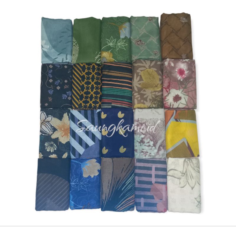 Hijab Motif Segi Empat lasercut