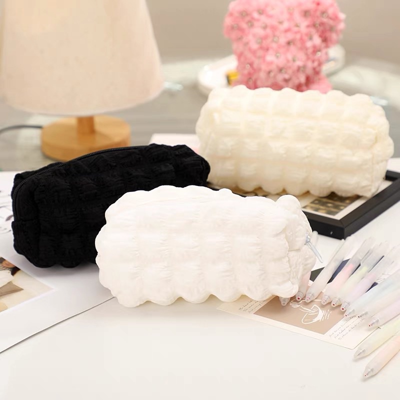 POUCH PUFFY/TEMPAT PENSIL PUFFY/CRUMPLED POUCH MAKE UP/POUCH WANITA