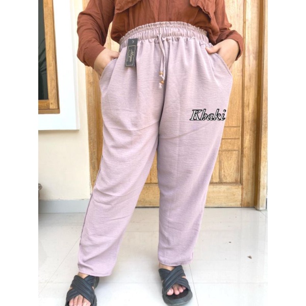 Nina Pants Crinkle/ Baggy Pants Jumbo/ Kulot Pensil Crinkle