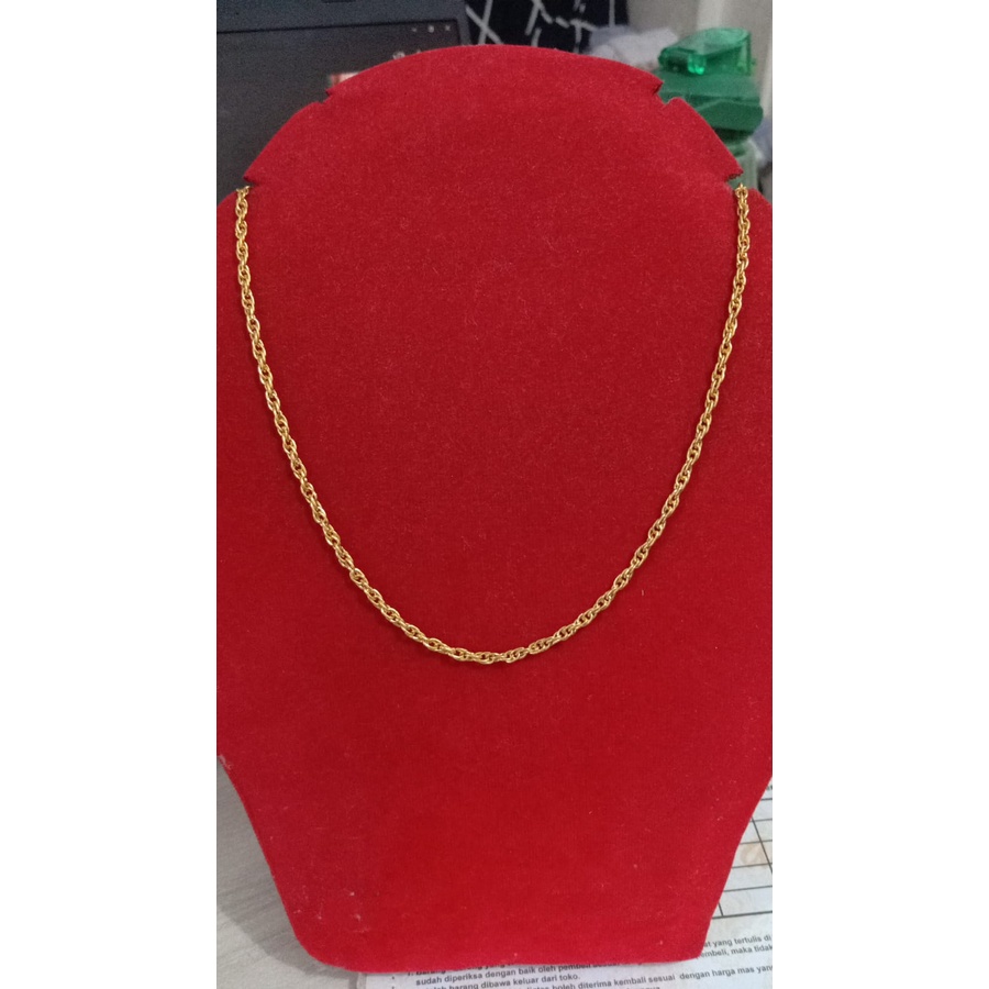 ACC kalung rante tambang/kalung fashion laki laki/kalung fashion wanita/kalung emas 24k 99.9% 20gram