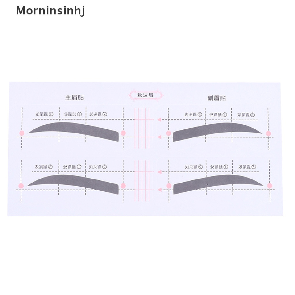 Mornin 24/48 /52Pasang Stiker Template Alis Cepat Kartu Panduan Stensil Alat Makeup id