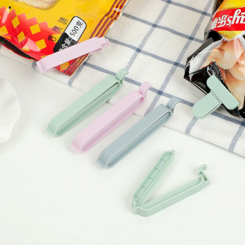 12pcs / set Klip Segel Kantong Plastik Makanan / Snack Ukuran Mini