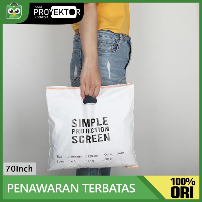 

[[JNT COD]] Layar Proyektor 70-120 Inch Portable Premium | Screen Portable Premium - 70 Inch
