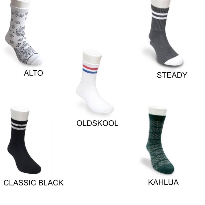 ✯ Paket crew socks 5 pasang ➫