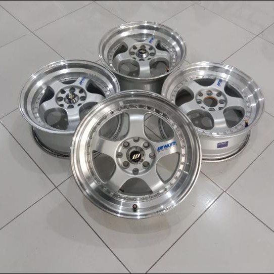 Velg Mobil Bekas Ring 16 Lubang 4 WORK MEISTER R16X7 H8X100-114,3