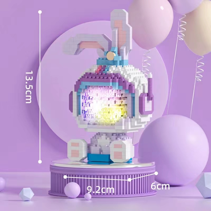 (Bisa bersinar) Mainan Balok Susun Model Astronot LinaBell Building Block Education Set Hadiah dan Pajangan