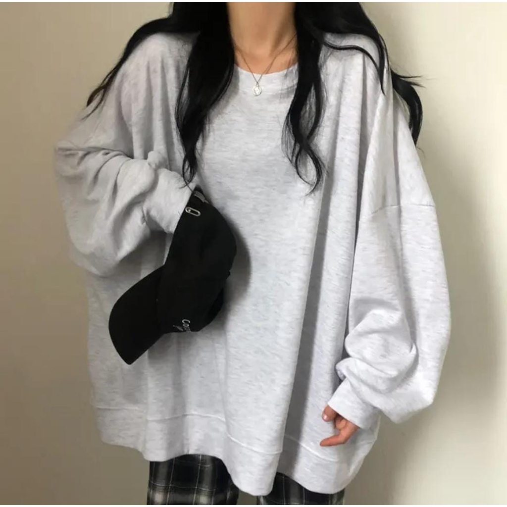 SWEATER WANITA BIG SIZE PREMIUM // SWEATSHIRT WANITA KOREAN STYLE SIZE XXXL FLEECE TEBAL LEMBUT TERBARU,