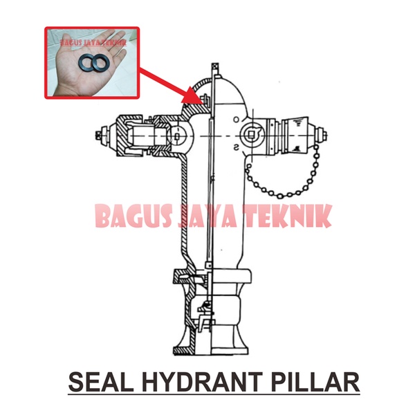 Seal Hydrant Pillar Shaft Center, Sil As Tengah Hidran Pilar
