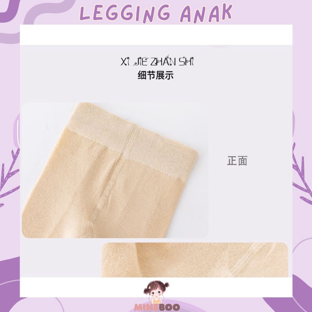 mineboo - MIBUNNY 0-8tahun Pantyhose anak perempuan dan kaus kaki dansa katun ikatan simpul jala tipis