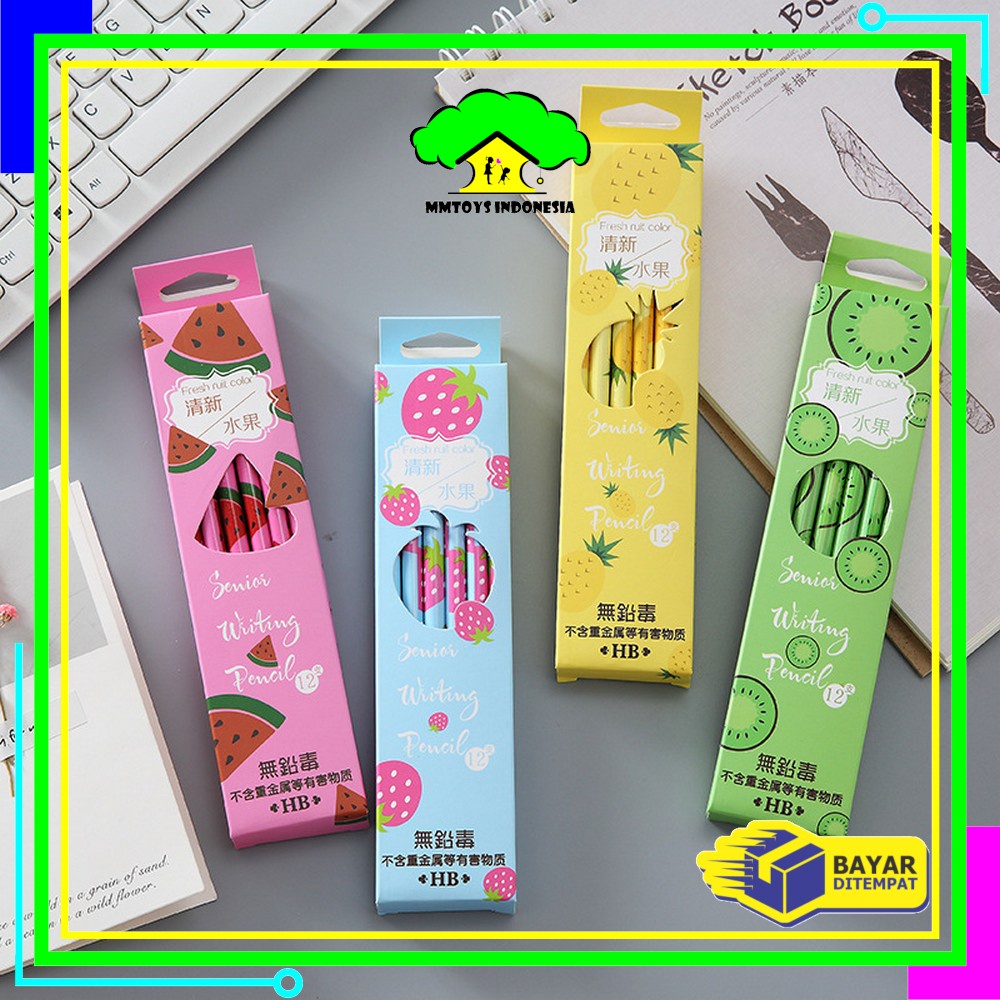 

MI-A49 Pensil Kayu Set 12IN1 Motif Buah Dengan Penghapus Praktis / Pensil 12pcs Alat Tulis Sekolah Pencil Fruits With Eraser Import