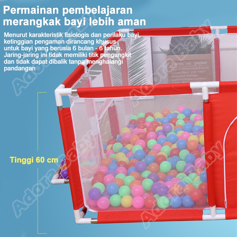 Ready stock✅ Baby Kolam Mandi Bola Anak Hadiah Ulang Tahun/Playpen Pagar Bayi 120*180CM/Keranjang Mandi Bola Anak Lmport/Tempat Bermain Anak/Mainan Tenda Anak/Pagar Bayi Bermain/Playpen Untuk Anak/Pagar Bayi Bermain