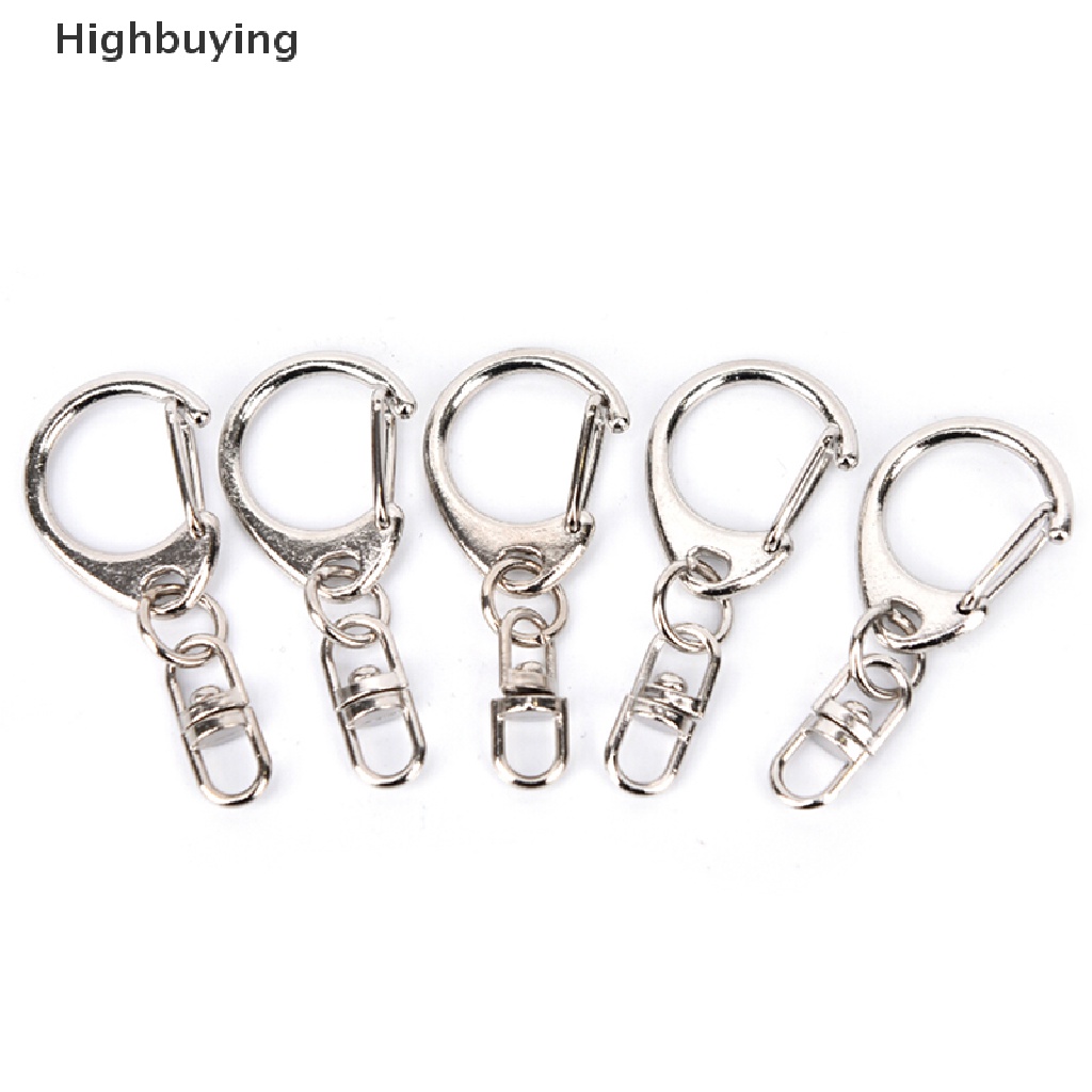 Hbid 10 Pcs DIY Dipoles Perak Keyring Keychain Split Ring Pendek Rantai Key Rings Glory