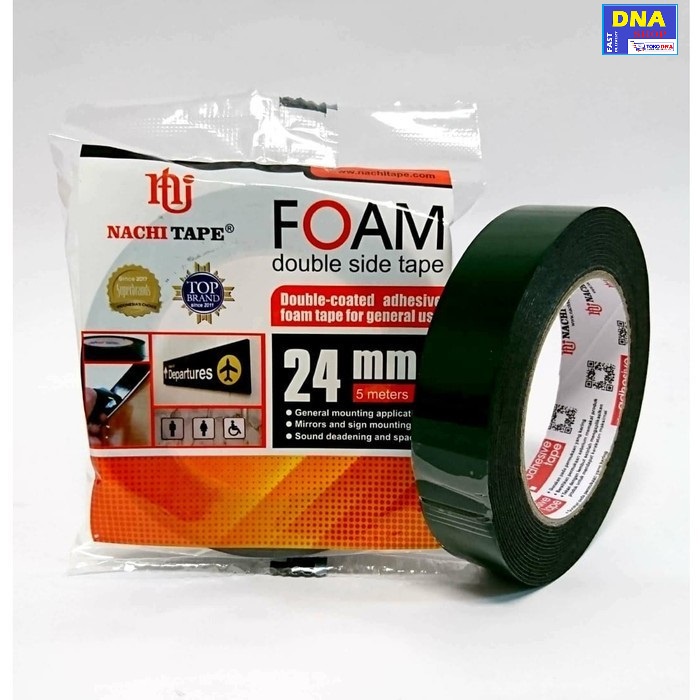

Double Side Foam Tape Busa Spon Nachi 24 mm / 1 Inch x 5 M Hijau