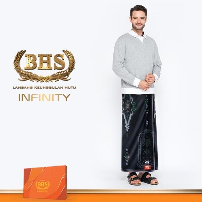 Sarung BHS Infinity Gold Motif PKE Hitam Hijau