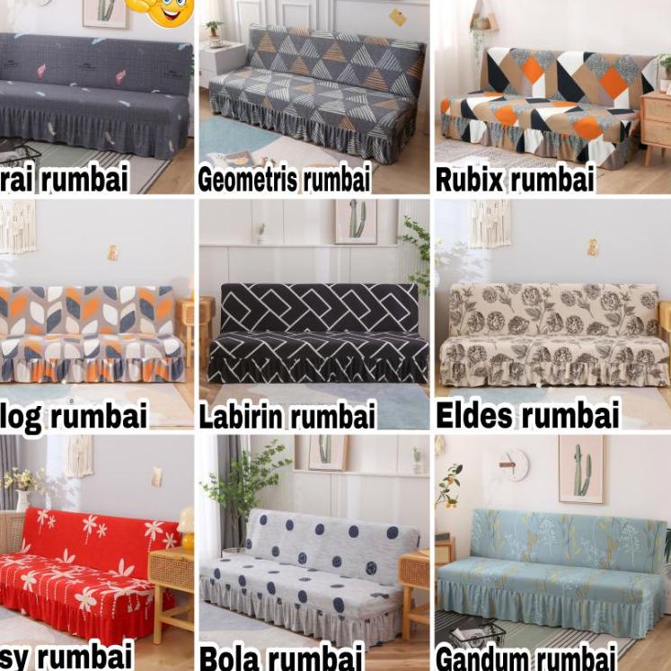 ✯ Cover sofa bed INFORMA,GOTHAM,IVARO elastis Sarung RUMBAI penutup sofa bed ✤