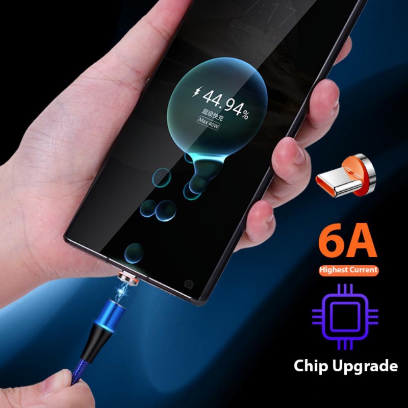 3 /5 /6A Pengisian Cepat USB Tipe-C Kabel Adaptor Colokan Magnetik Untuk Huawei/Konektor Kabel USB Bahan Aluminium Alloy Untuk Xiaomi