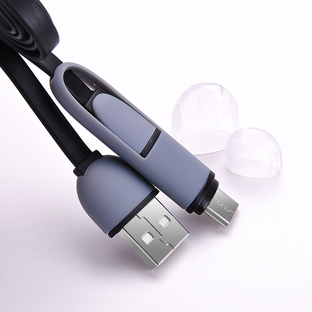 Kabel Charger Data 2in1 Type C &amp; Micro USB to USB C Untuk Android samsung huawei/Hot Sale