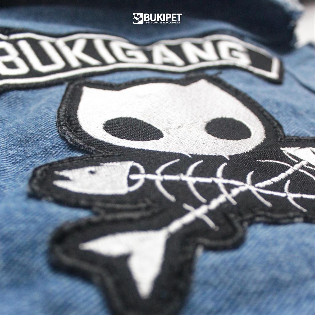 baju kucing anjing kelinci monyet lucu murah  aksesoris hewan kecil - BUKIGANG VEST DENIM SPECIAL EDITION