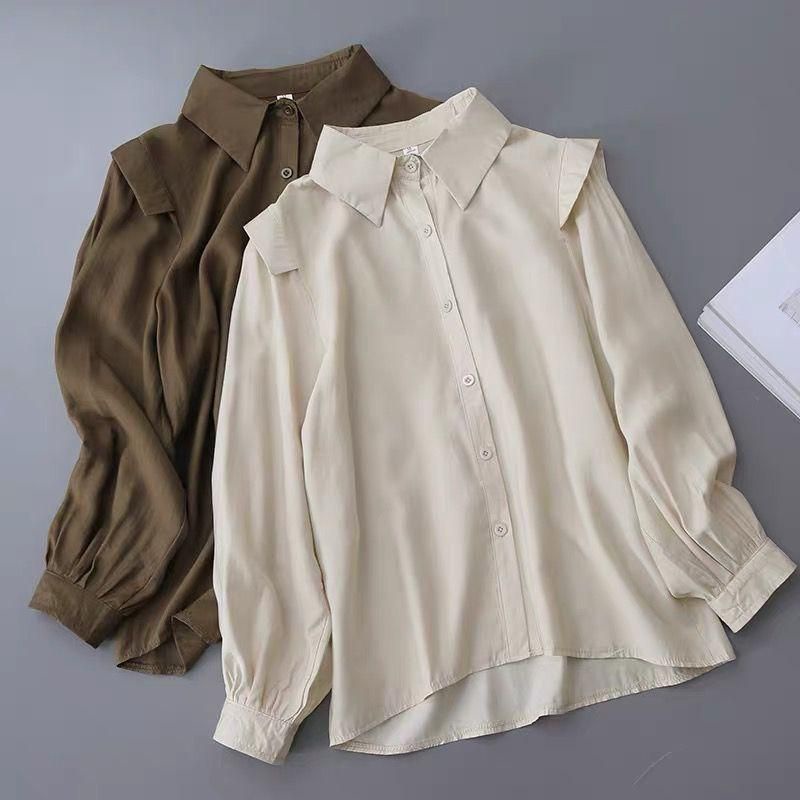 Agnia Kemeja - kemeja wanita - atasan wanita Korea - blouse wanita - kemeja Korea