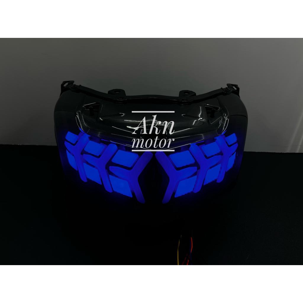 LAMPU STOPLAMP LAMBORGINI YAMAHA NMAX 155 OLD SENJA BIRU MERAH PUTIH