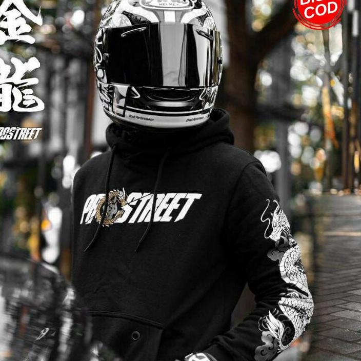 ☻ HOODIE PROSTREET KIN RYU BLACK NEW /HOODIE SUNMORI PRIA/  SWEATER MOTOR PRIA / JAKET SWEATER SWITE