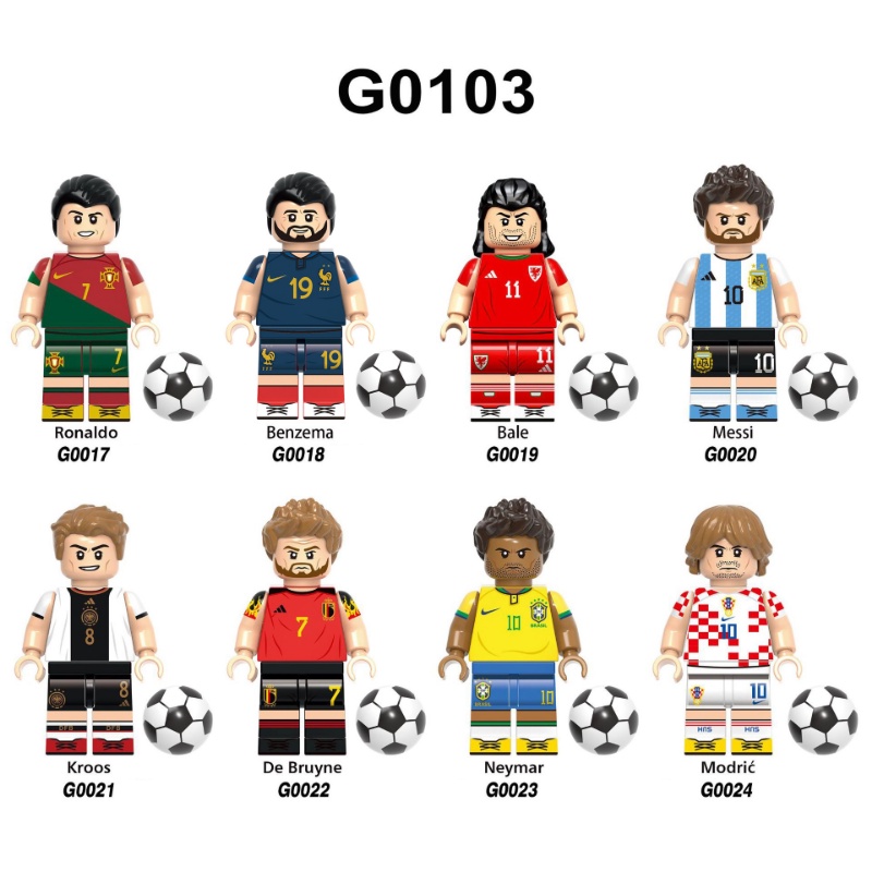 Mainan Action Figure Minifigures Michael Jordan World Cup Bale Messi Ronaldo Slam Dunk Untuk Hadiah