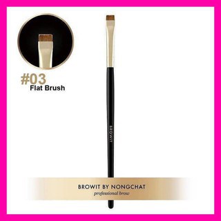 BROWIT BY NONGCHAT Professional Brow Brush By Nongchat Thailand / Blending Flat Angled Kuas Alis Set