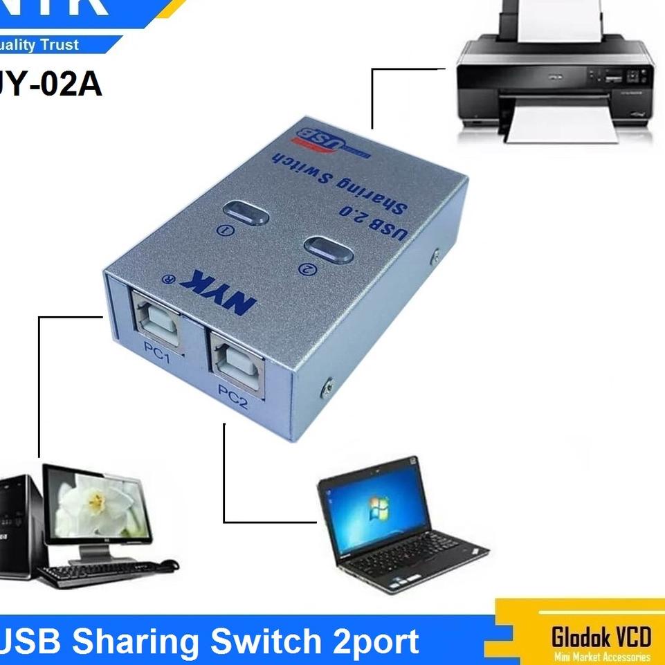 Serba MurahUSB Sharing Switch 2 port / USB Data Switch Printer 2P☂