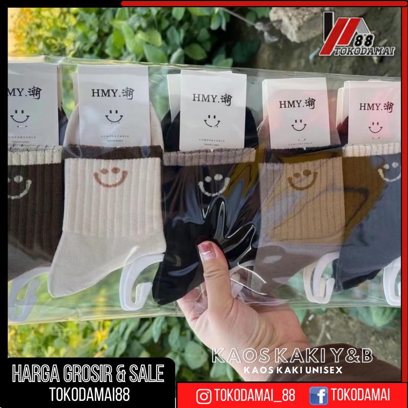 KAOS KAKI Y&amp;B MOTIF KAOS KAKI WANITA BEST BRAND NYAMAN DI PAKAI TEBAL BAHANNYA