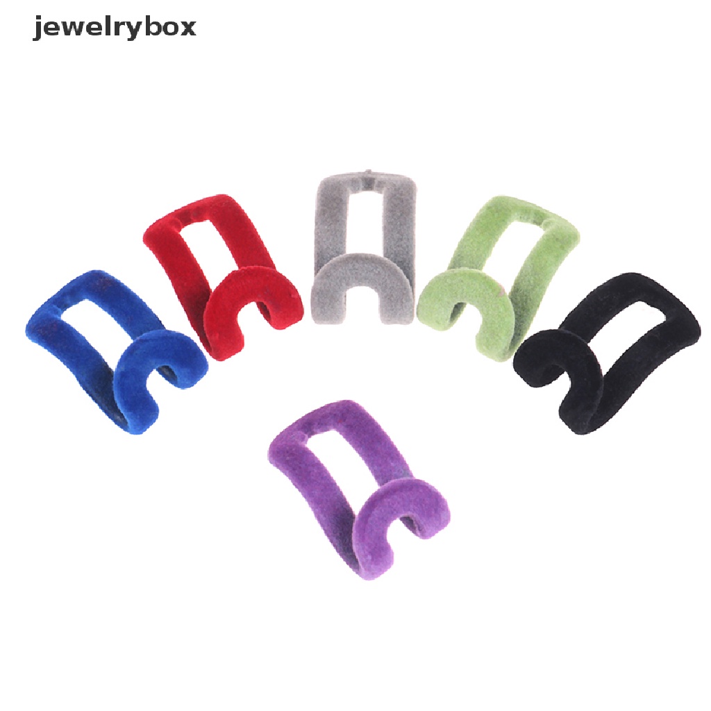 [jewelrybox] 10pcs Cloth Hanger Hook Mini Flocking Tempat Baju Kait Closet Organizer Butik