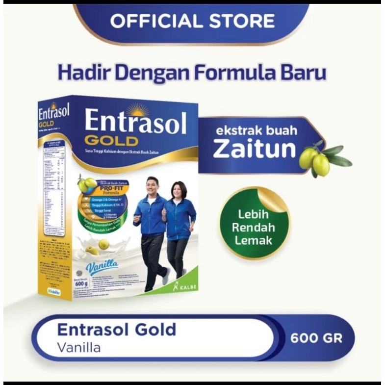 

entrasol gold vanila coklat 580gr