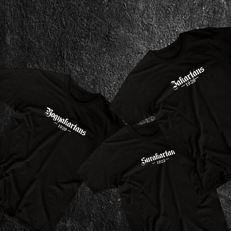 KAOS T Shirt SUPORTER JAKARTANS YOGYAKARTANS SURAKARTANS SLEMAN PERSIJA JAKARTA 1928 PSIM JOGJA 1929