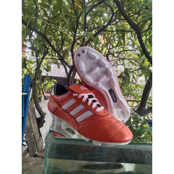 sepatu sepak bola add Oren terlaris sol kdh 24 kulit sapi