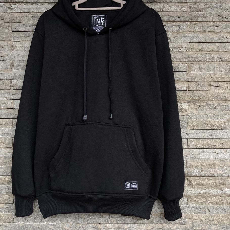 ➨ Mcvois Hoodie Polos Hitam Premium Distro ✼