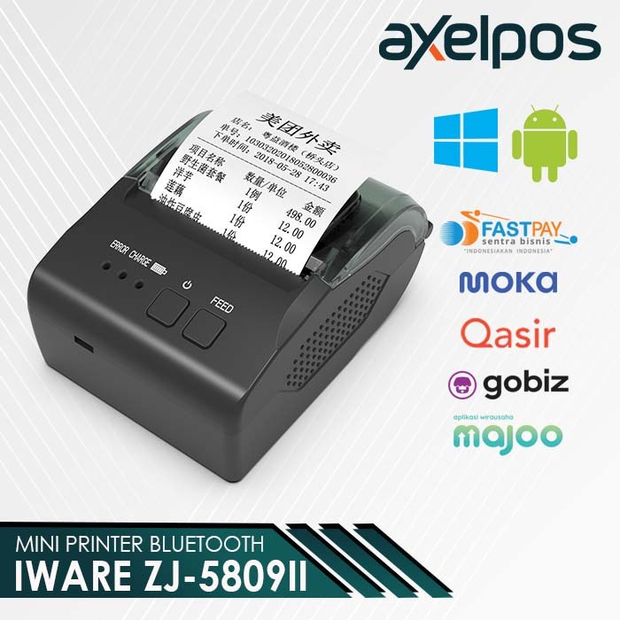 

[[JNT COD]] MINI PRINTER KASIR BLUETOOTH IWARE ZJ-5809 II - Hitam