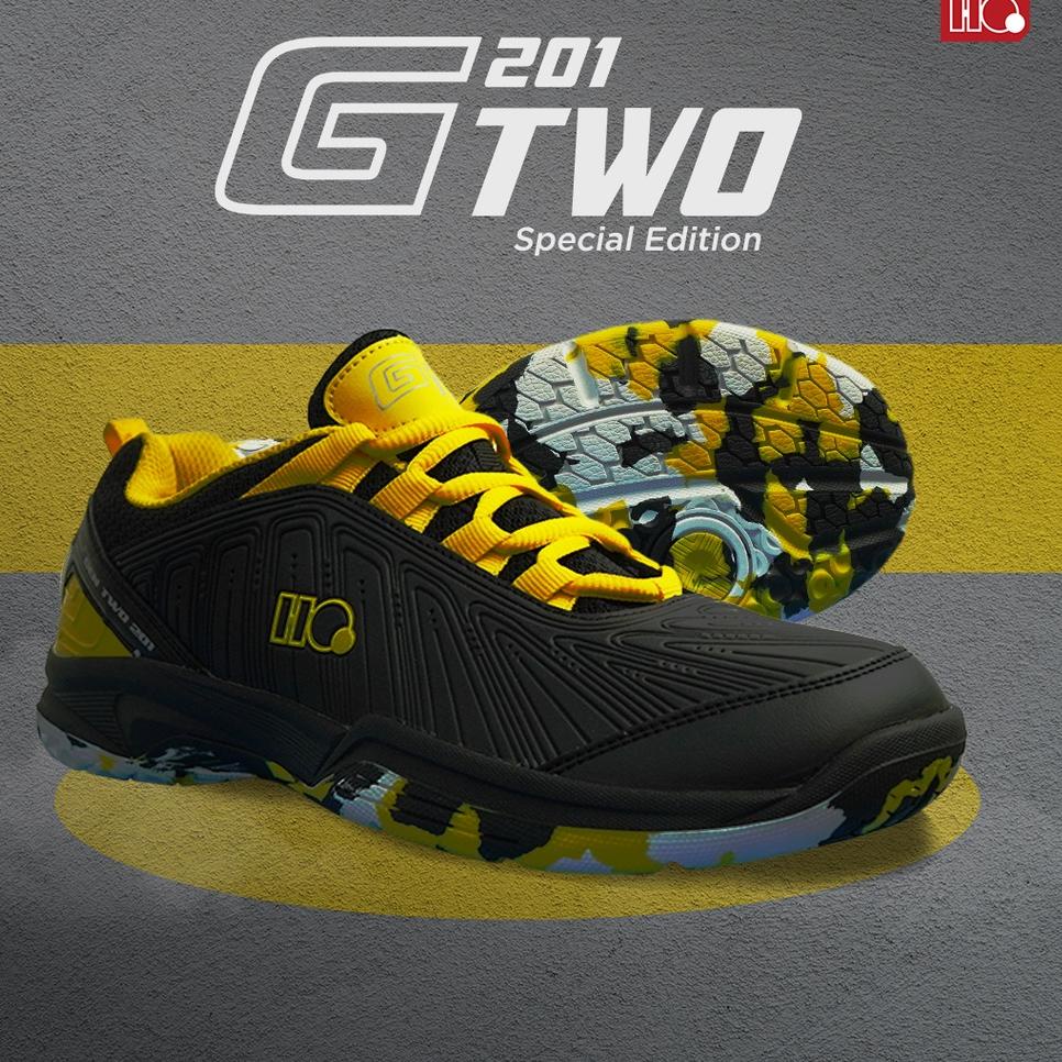 TERLARIS Hi-Qua Sepatu Badon Bulutangkis G-Two Special Edition Shadow
