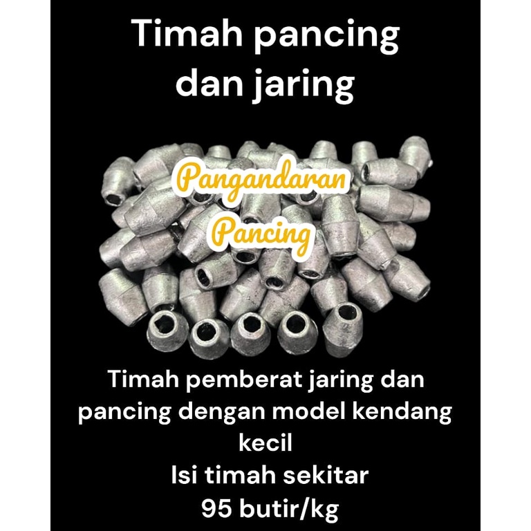 Timah jaring timah pancing 1KG bentuk kendang