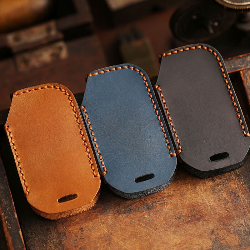 [Tersedia] Kulit Mewah Handmade Smart Remote Case Kunci Mobil Cover Shell Untuk KIA 2022kalmari Pelindung Kunci Holder Fob Aksesoris