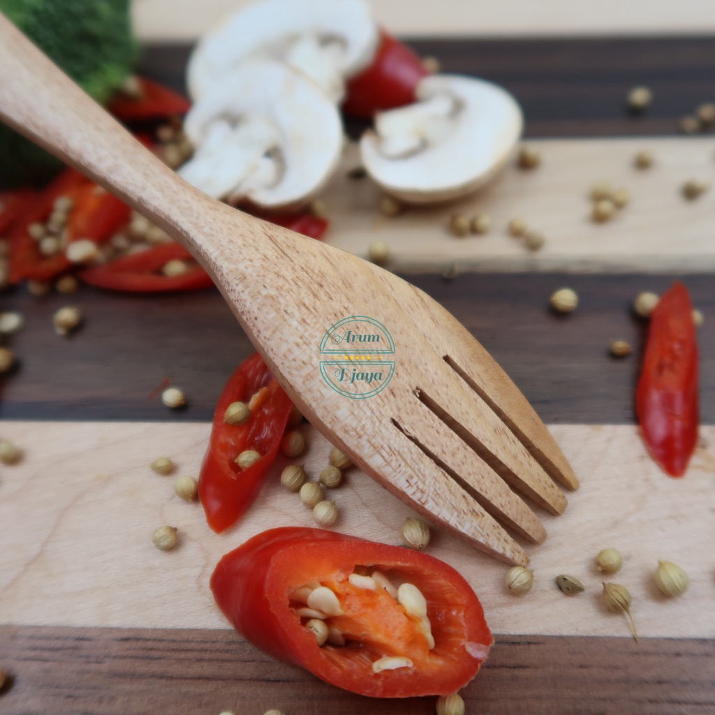 Wooden Fork Garpu Buah Garpu Anak Garpu Mini Garpu Kecil Kayu Garpu Souvenir